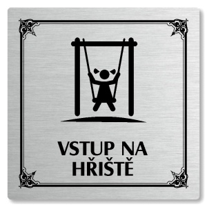 Vstup na hřiště, 148x148mm, stříbrná, Nebraska